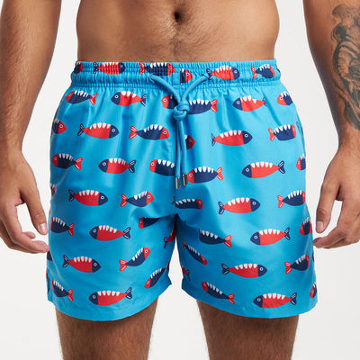 Swim Shorts - Mr Fish | Bubblegum Blue