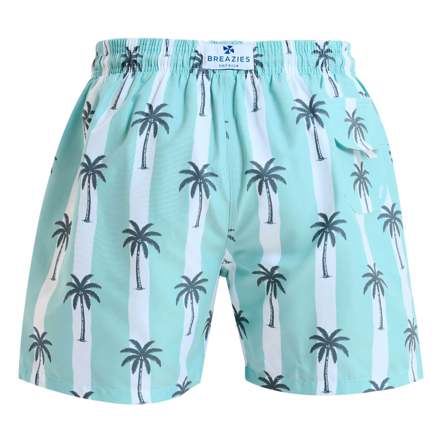 Swim Shorts - Palms | Pastel Turq
