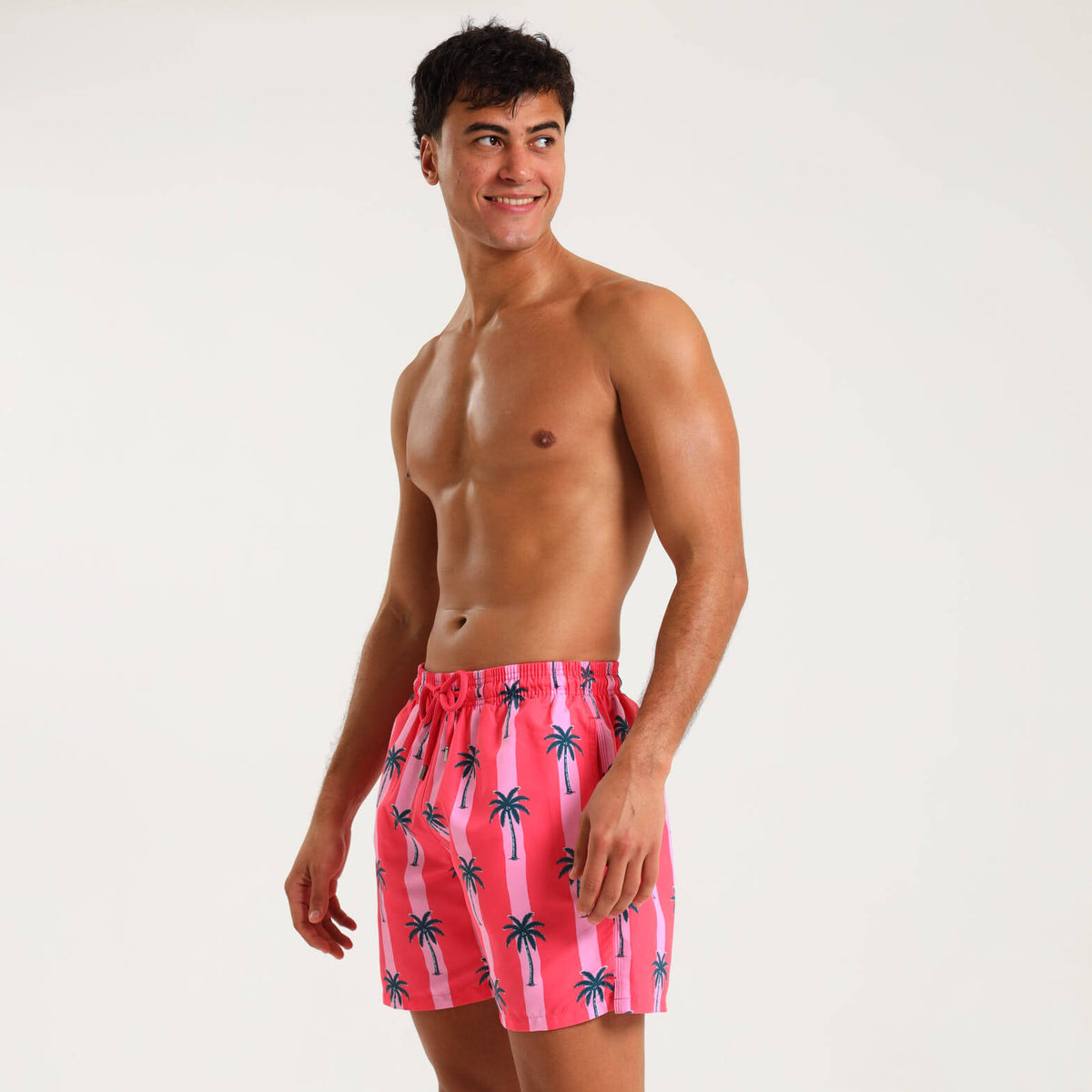Swim Shorts - Palms | Pink & Coral