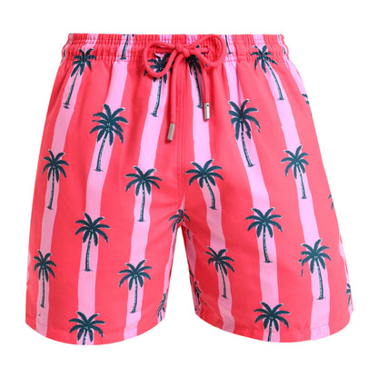 Swim Shorts - Palms | Pink & Coral