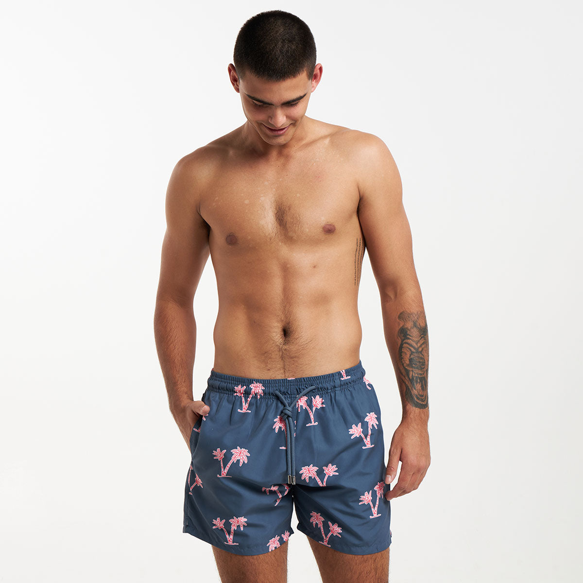 Swim Shorts - Palms | Steel