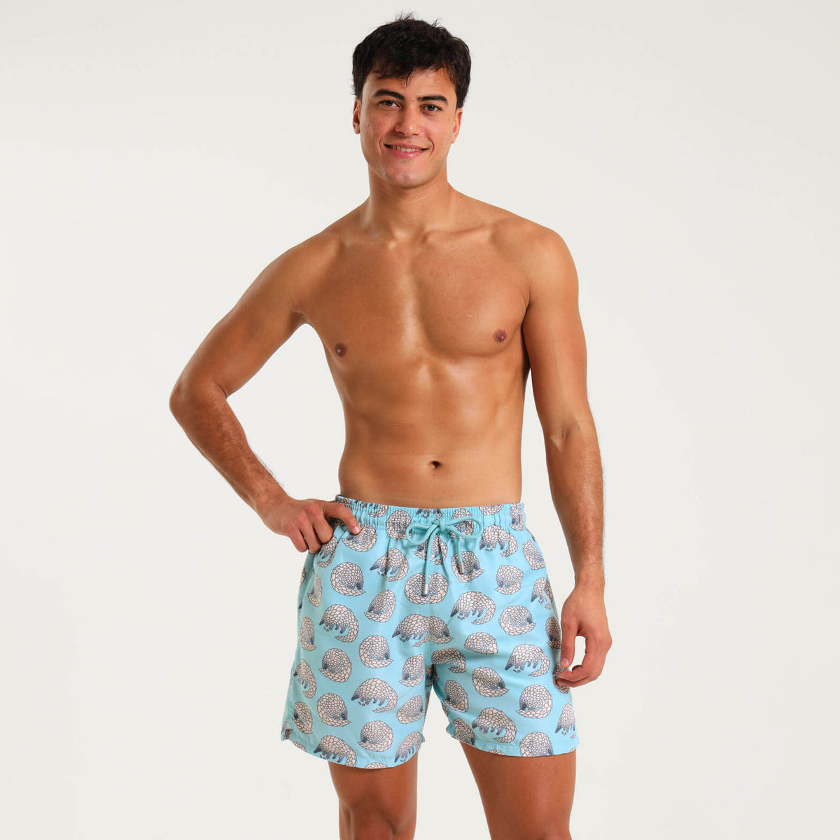 Swim Shorts - Pangolin | Pastel Turq