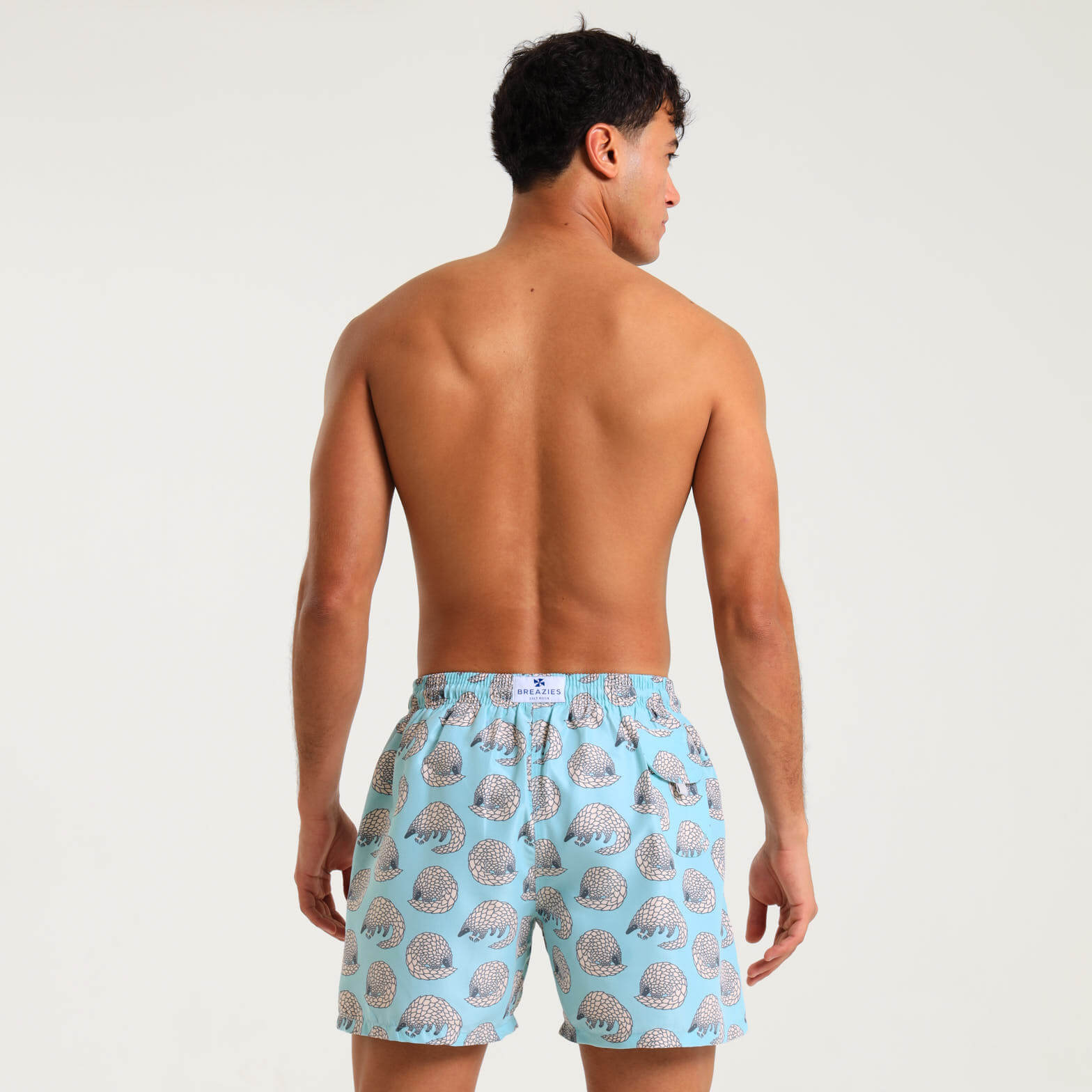 Swim Shorts - Pangolin | Pastel Turq