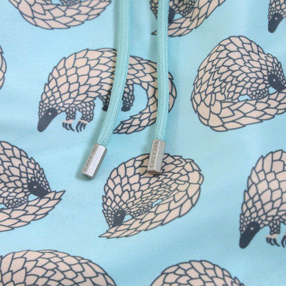 Boys Swim Shorts - Pangolin | Pastel Turq