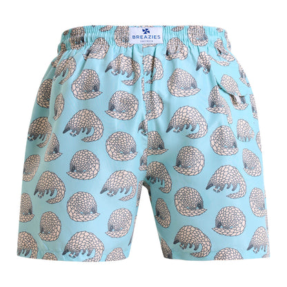Swim Shorts - Pangolin | Pastel Turq