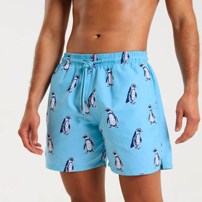 Swim Shorts - Penguin | Baby Blue