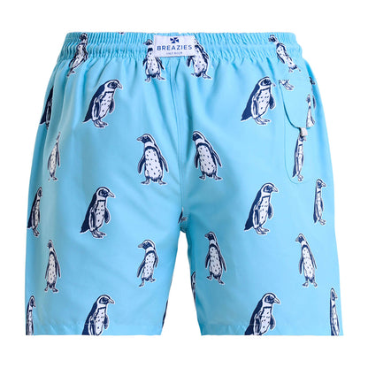 Swim Shorts - Penguin | Baby Blue