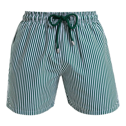 Swim Shorts - Pin Stripes | Emerald