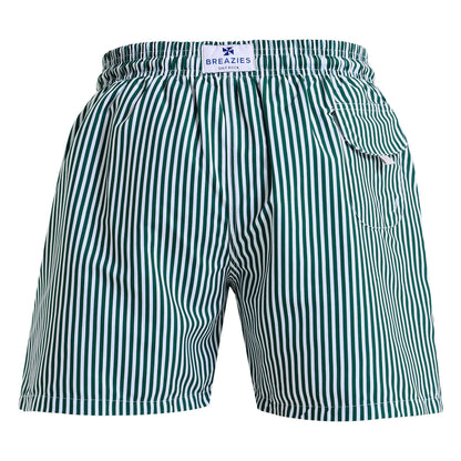 Swim Shorts - Pin Stripes | Emerald