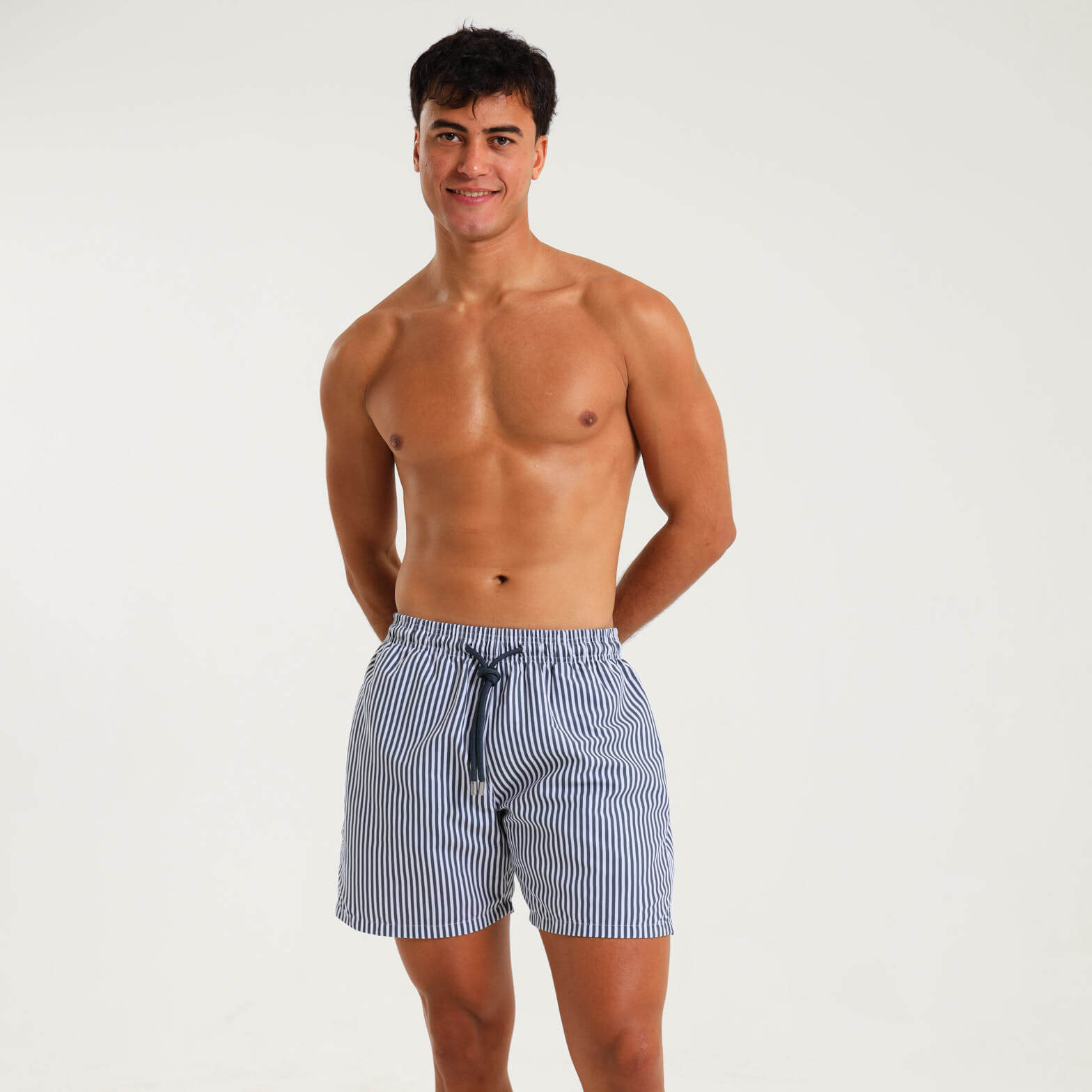 Swim Shorts - Pin Stripes | Steel
