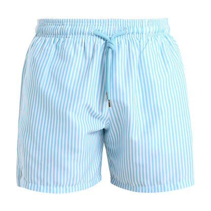 Baby Blue Pin Stripe Breazies Mens Swim Shorts