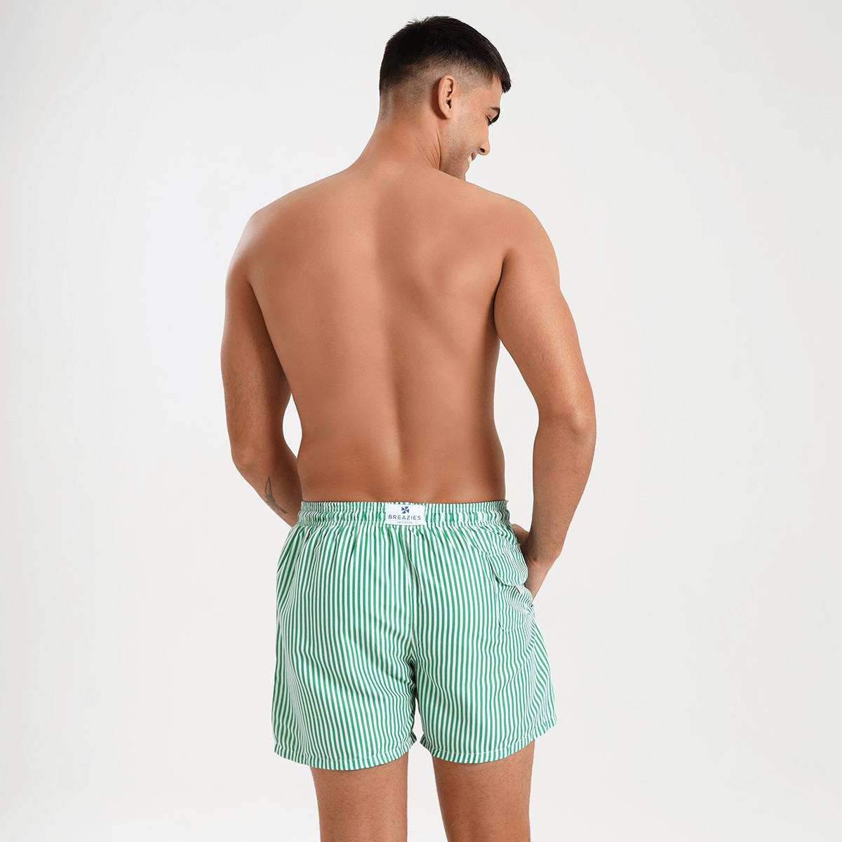 Swim Shorts - Pin Stripes | Green