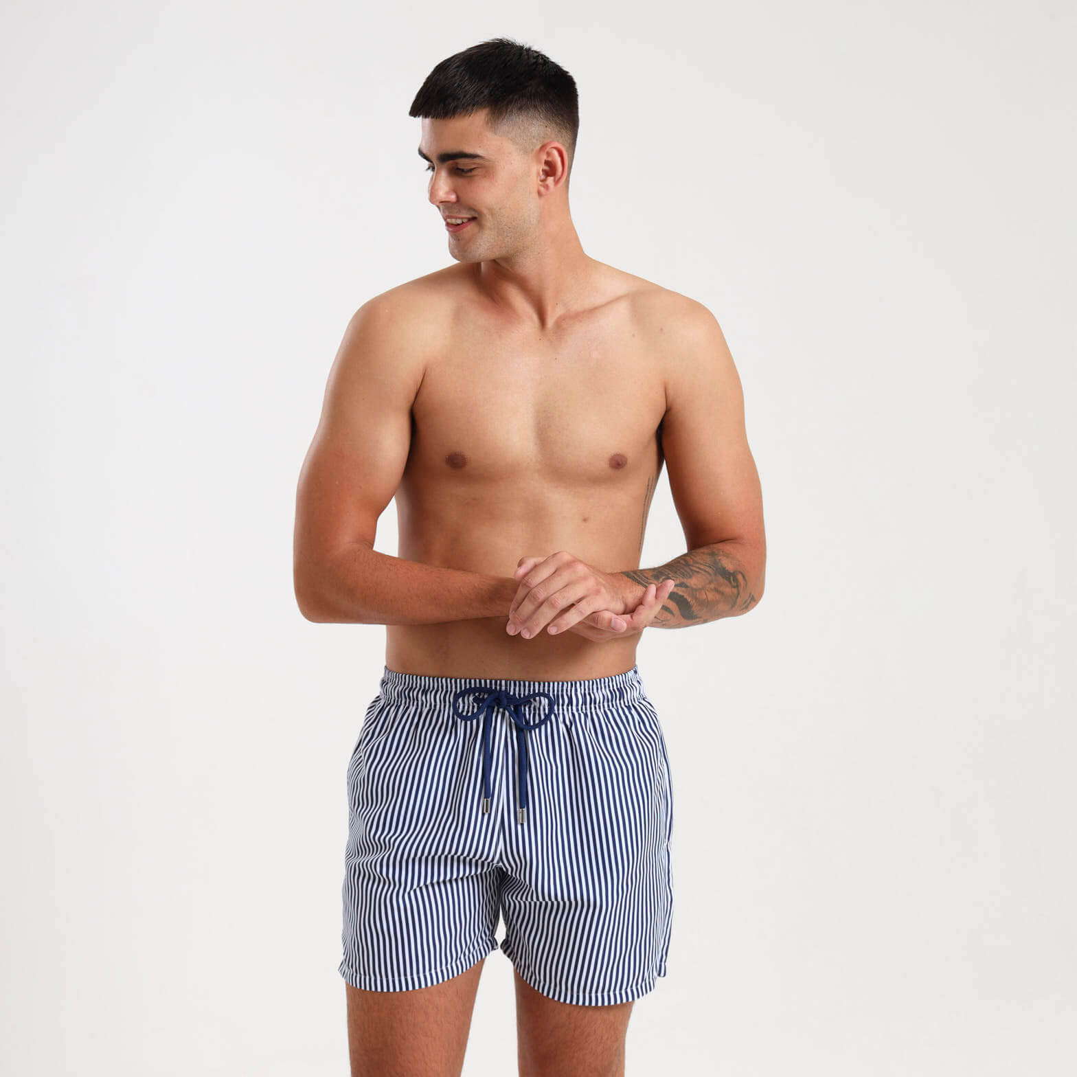 Swim Shorts - Pin Stripes | Navy