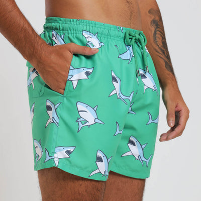 Swim Shorts - Sharks | Green