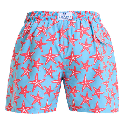 Swim Shorts - Starfish | Baby Blue