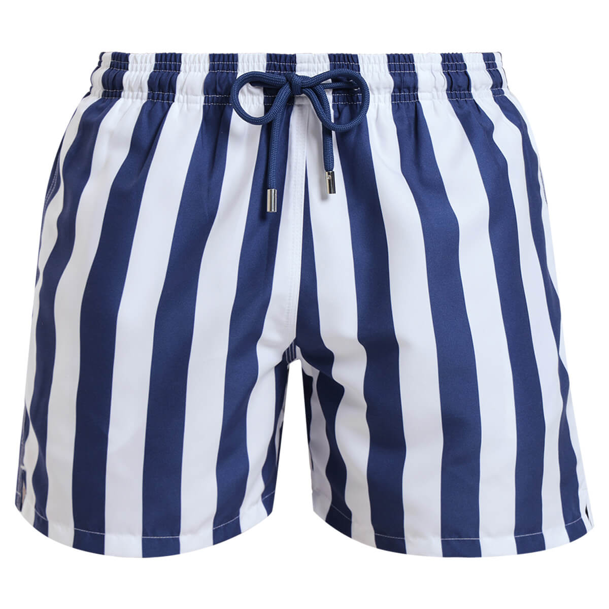 Mens Swim Shorts - Navy & White Stripes – Breazies