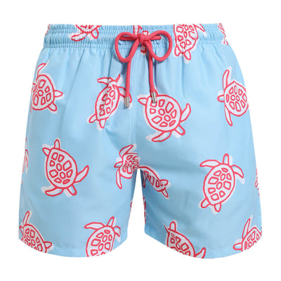 Swim Shorts - Turtles | Baby Blue