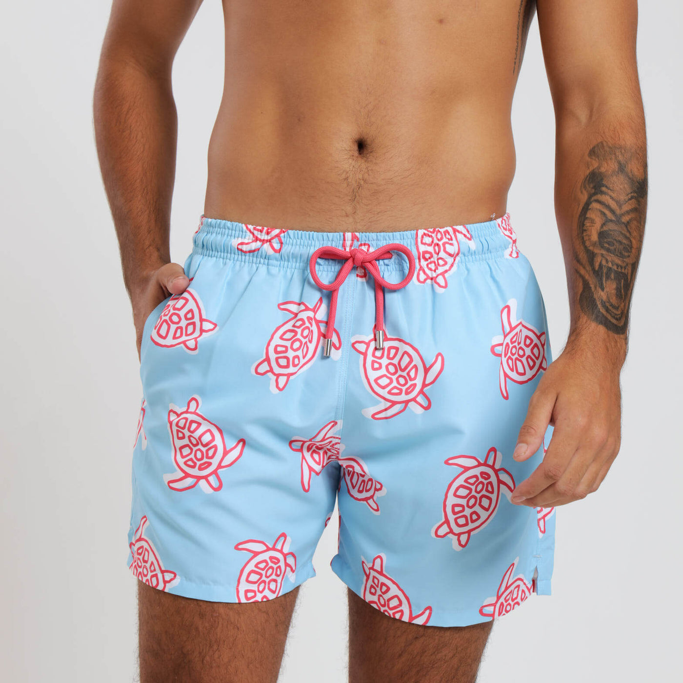 Swim Shorts - Turtles | Baby Blue