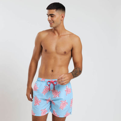 Swim Shorts - Turtles | Baby Blue
