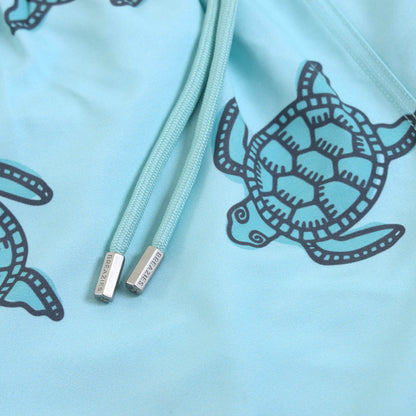 Swim Shorts - Turtles | Pastel Turq