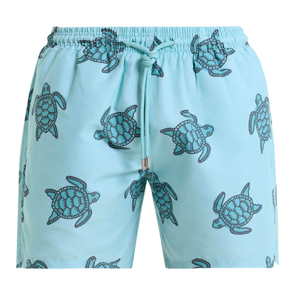 Swim Shorts - Turtles | Pastel Turq