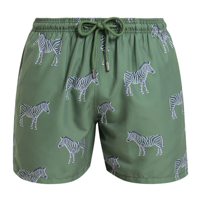 Swim Shorts - Zebras | Army Green
