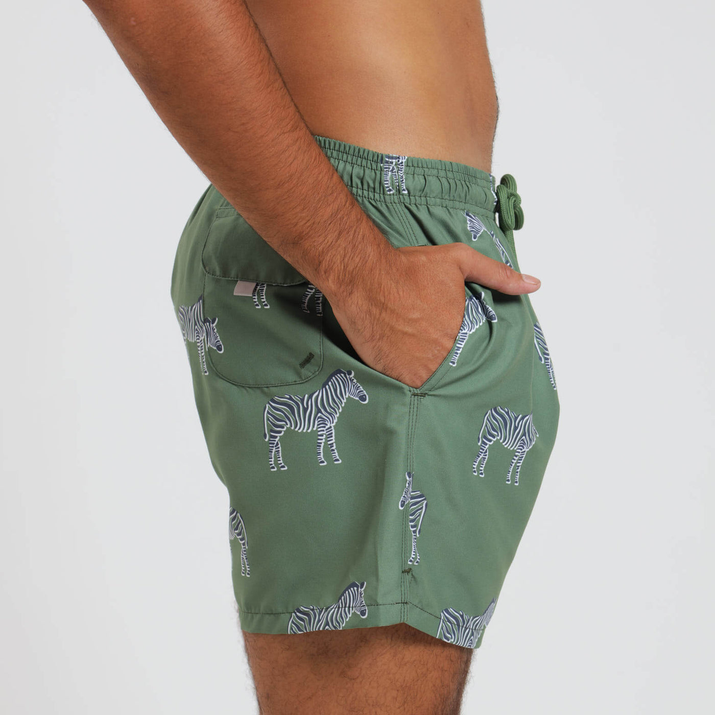 Swim Shorts - Zebras | Army Green