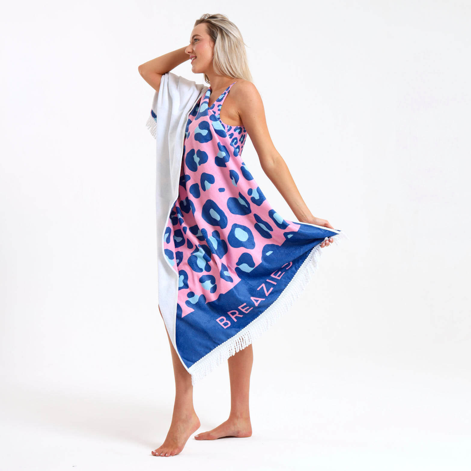 Luxury Beach Towel - Leopard | Pink