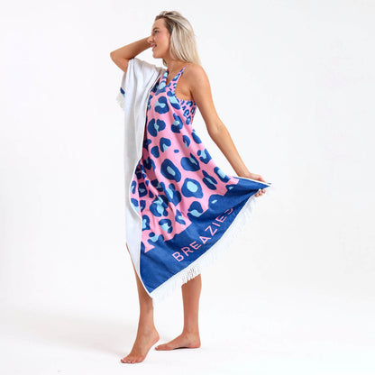 Luxury Beach Towel - Leopard | Pink