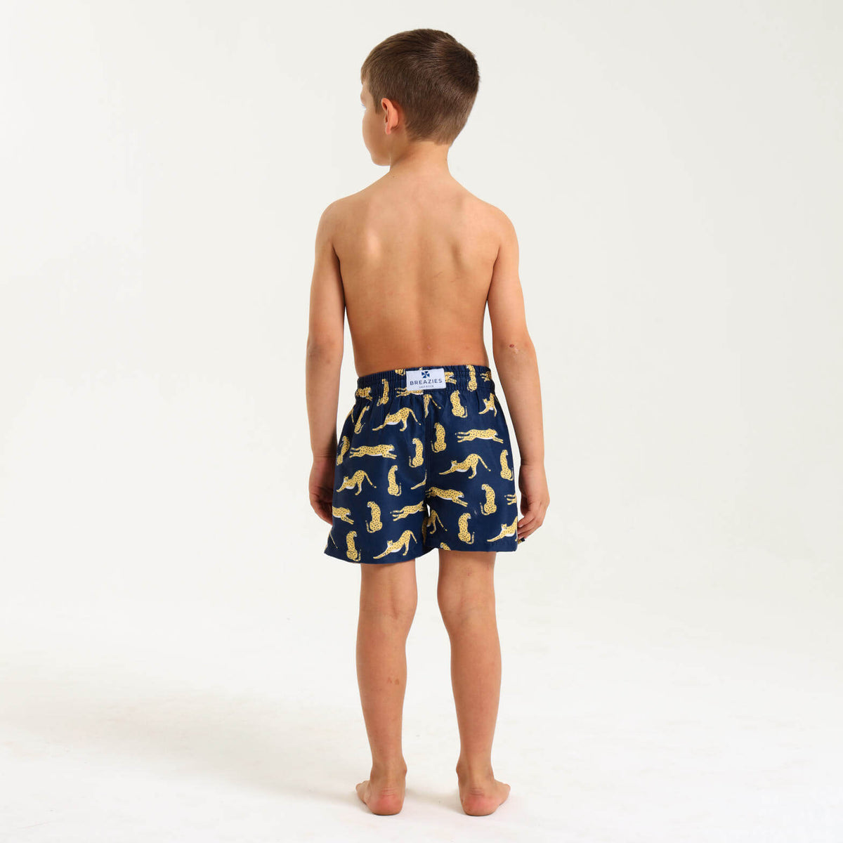 Boys Swim Shorts - Cheetah | Navy