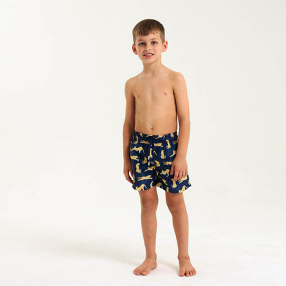 Boys Swim Shorts - Cheetah | Navy