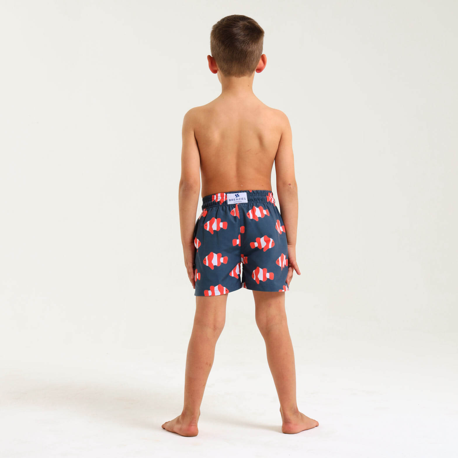 Boys Swim Shorts - Clown Fish | Steel