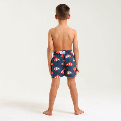 Boys Swim Shorts - Clown Fish | Steel
