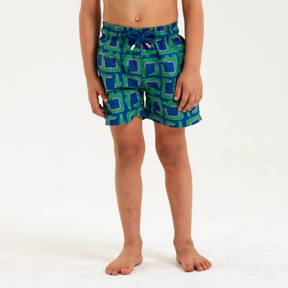 Boys Swim Shorts - Crocodiles | Royal Blue