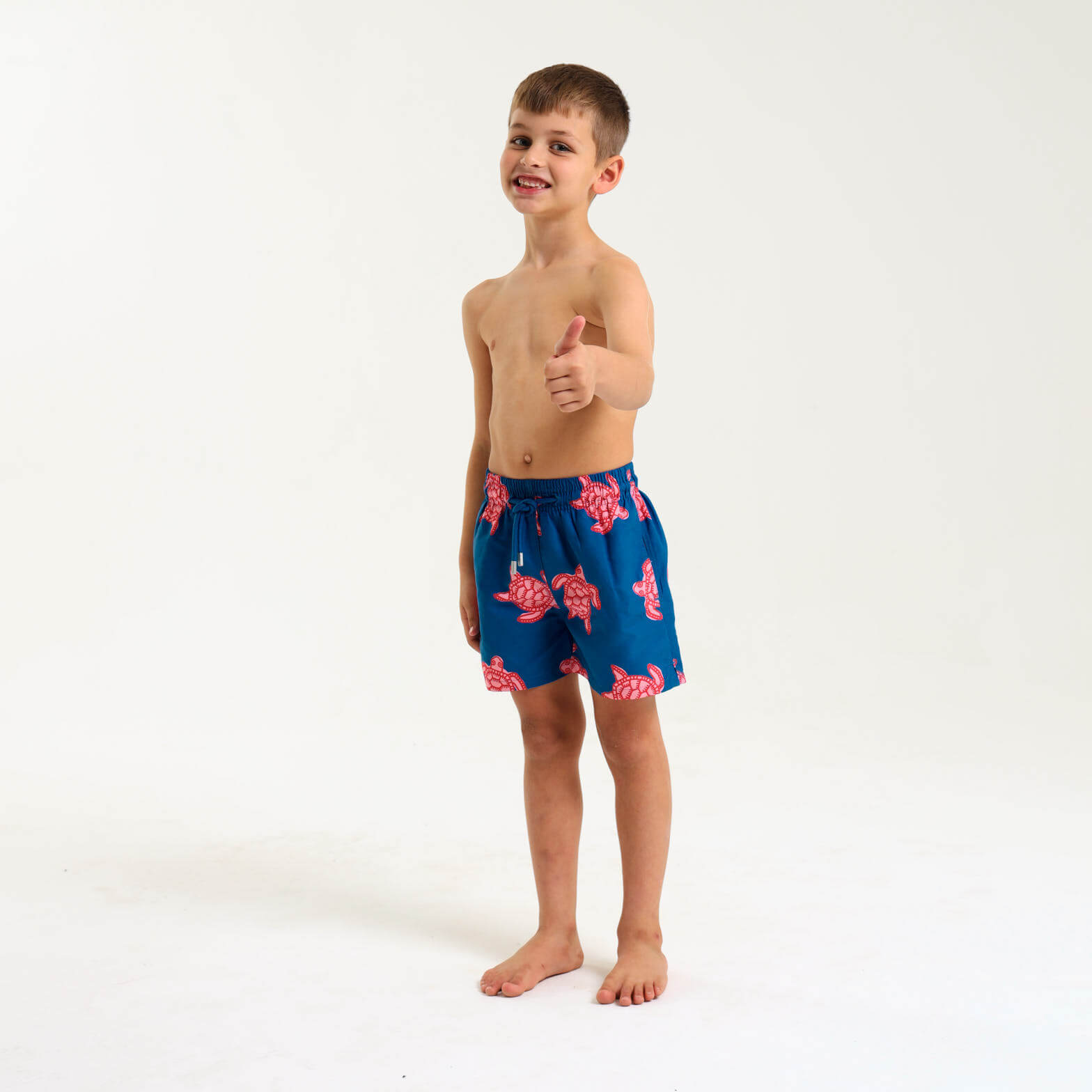 Boys Swim Shorts - Turtles | Royal Blue