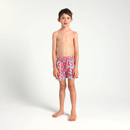 Boys Swim Shorts - Daisy | Coral