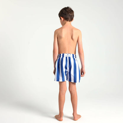 Boys Swim Shorts - Stripes | Blue & White