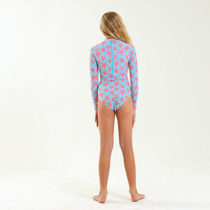 Girls Long Sleeve - Starfish | Baby Blue
