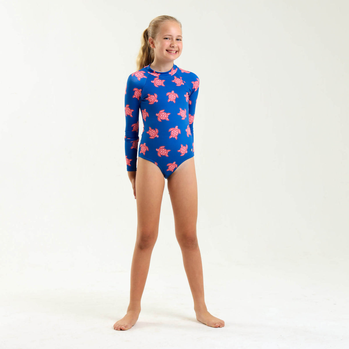 Girls Long Sleeve - Turtles | Royal Blue