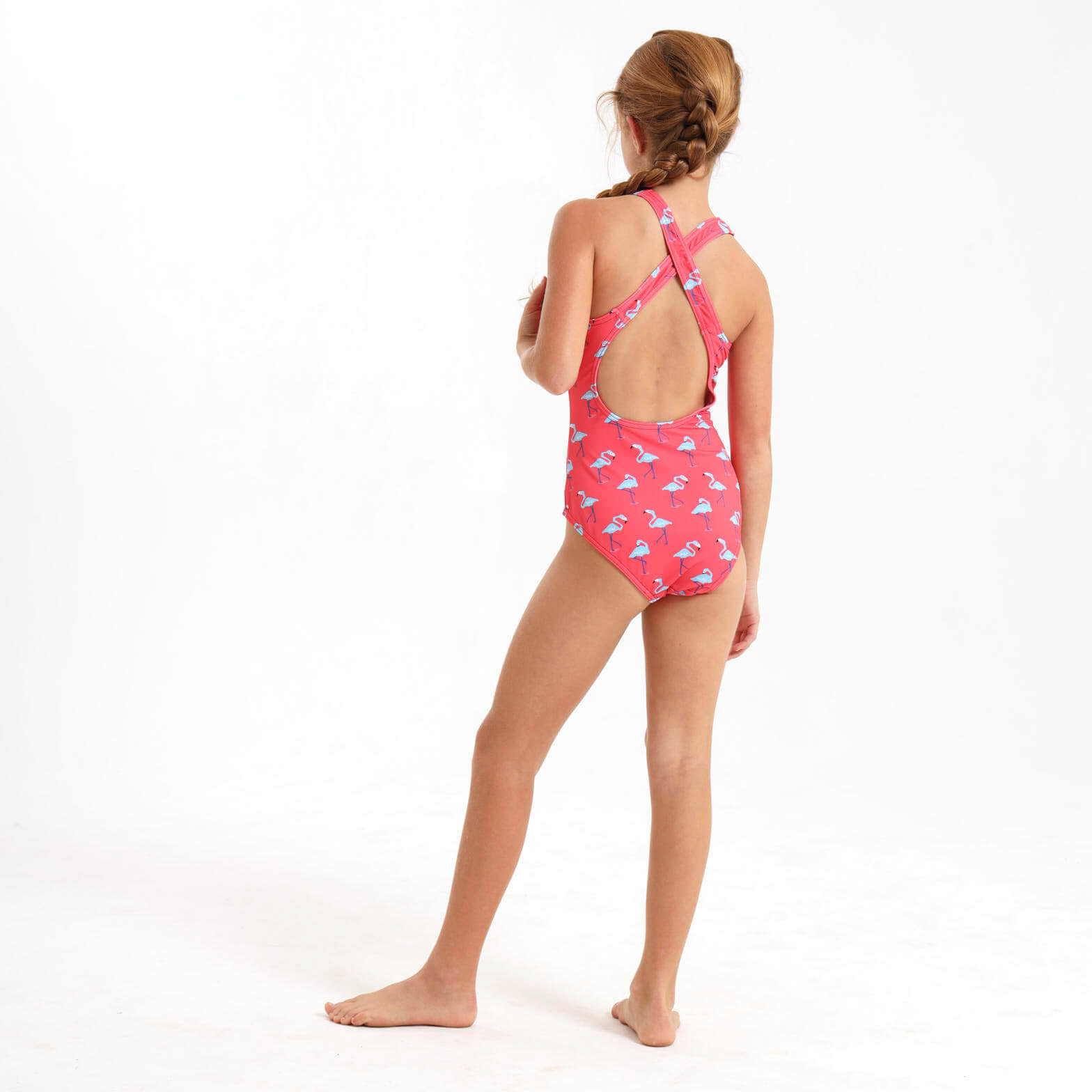 Girls One Piece - Flamingo | Coral