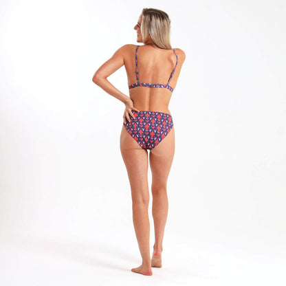 Ladies Bikini Top - Lobster & Coral | Navy