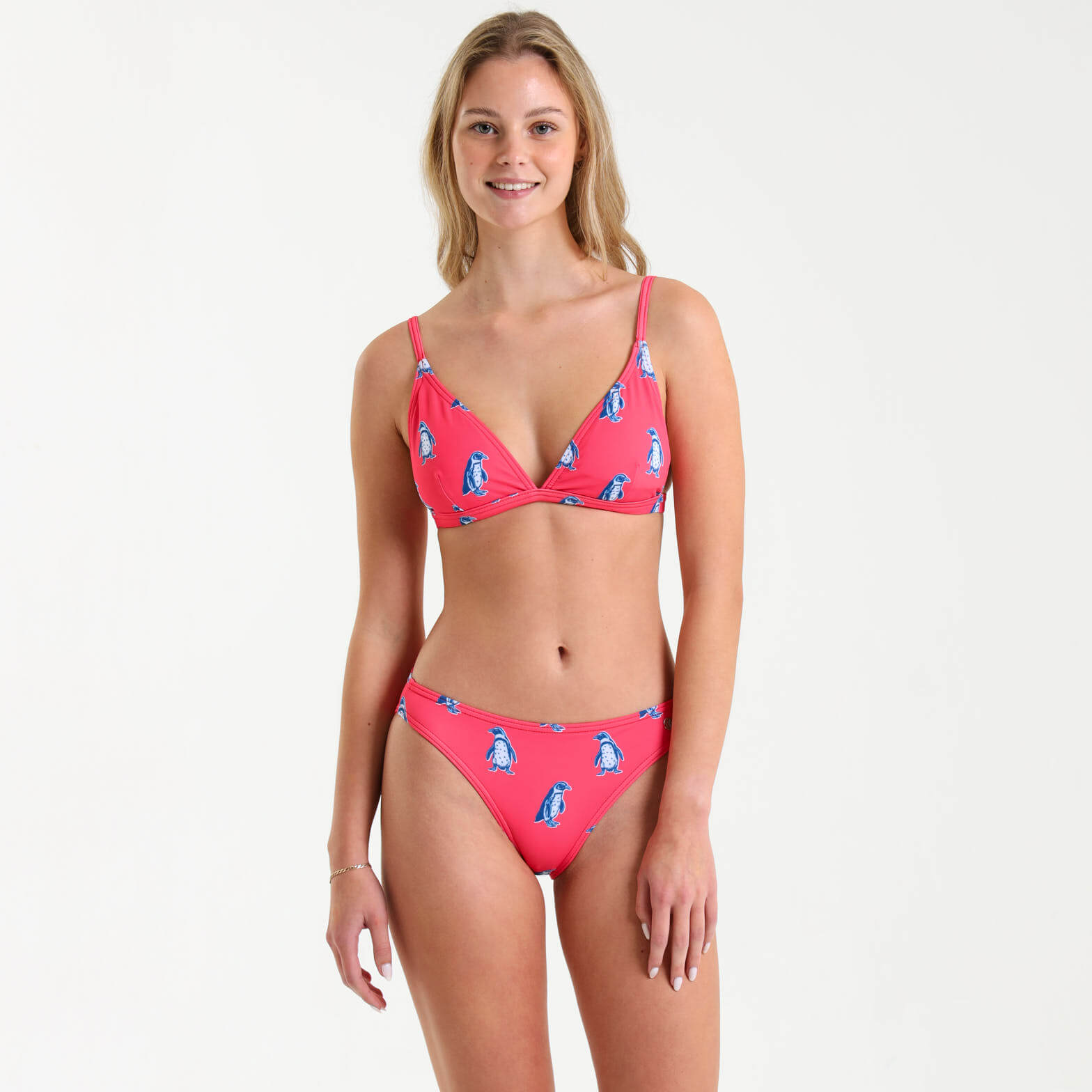 Ladies Bikini Bottoms - Palms | Pink & Coral