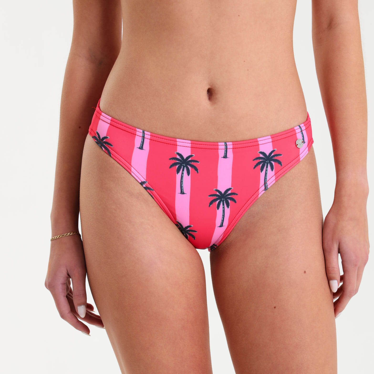 Ladies Bikini Bottoms - Palms | Pink & Coral