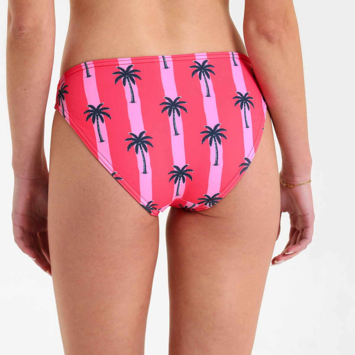 Ladies Bikini Bottoms - Palms | Pink & Coral