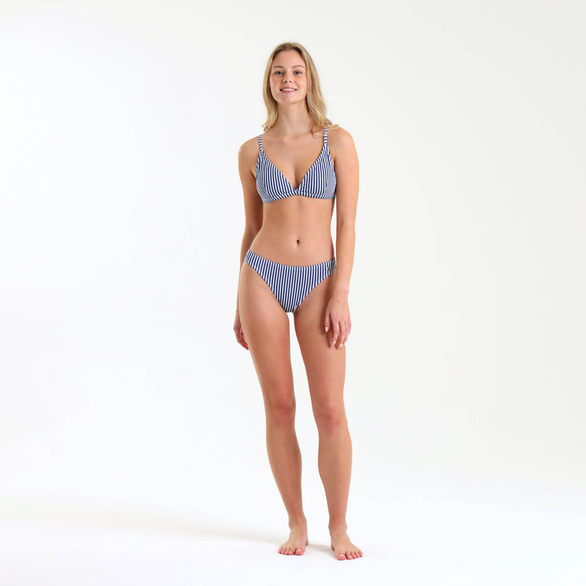 Ladies Bikini Top - Pin Stripes | Navy