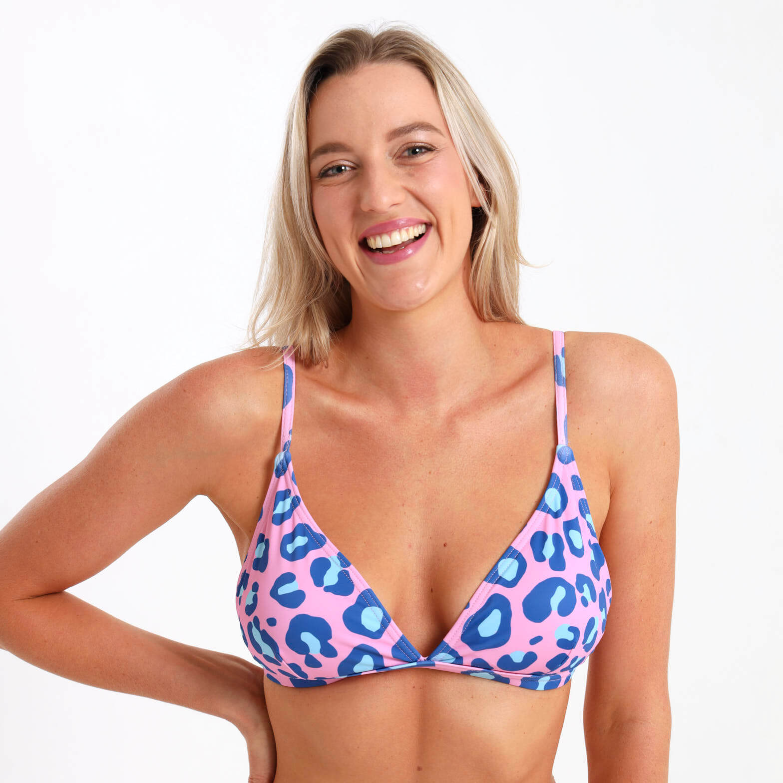Ladies Bikini Top - Leopard | Pink