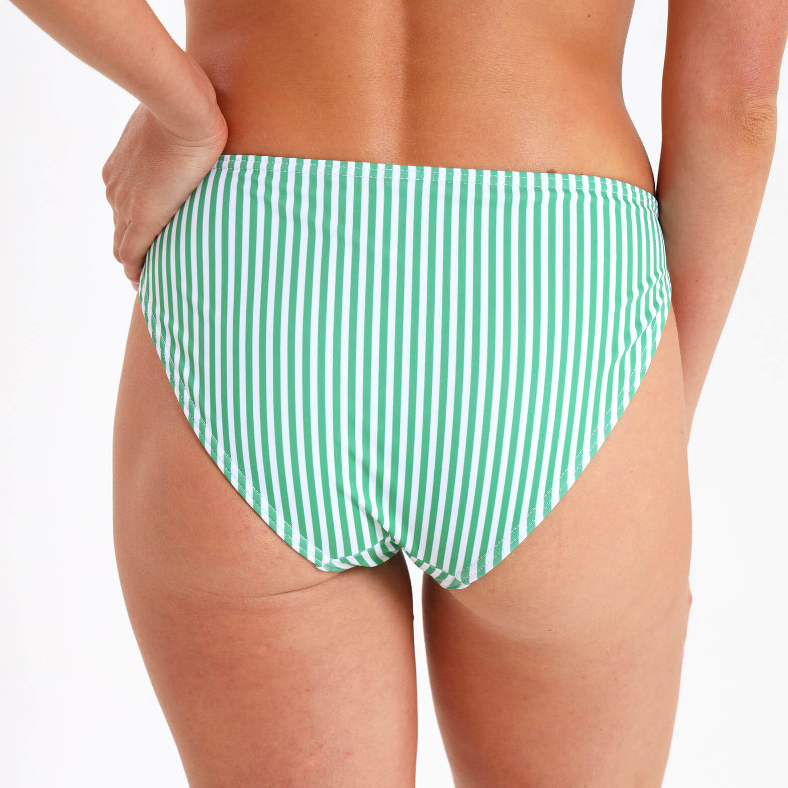Ladies Bikini Bottom - Pin Stripes | Green