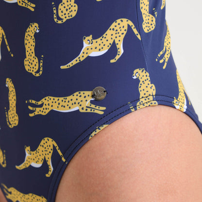 Ladies One Piece - Cheetah | Navy