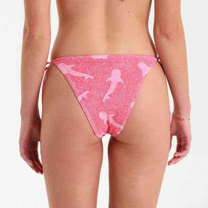 Ladies String Bikini Bottoms - Whale Shark | Coral