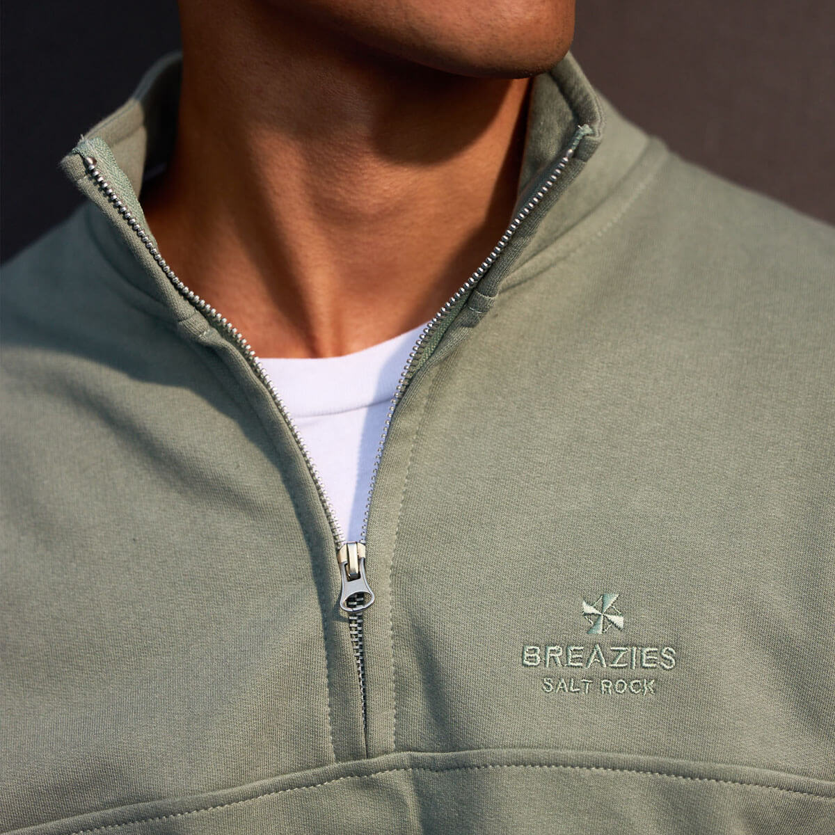Unisex Quarter Zip Sweater | Sage